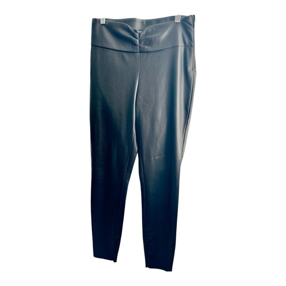 Zara Pants - Zara faux leather pants side zipper closure high rise slim fit trendy SZ M NWOT